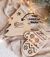 Personalized Tree Christmas Ornament With Logo