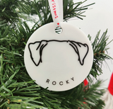 Personalized Christmas Dog Ornament First Christmas