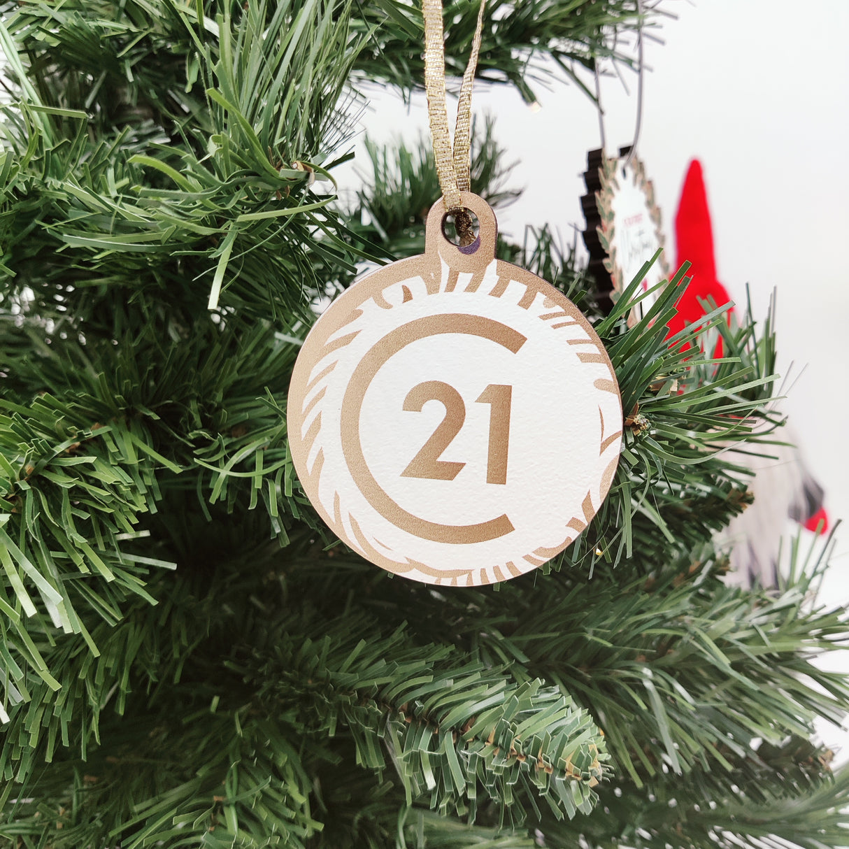 REAL ESTATE Round Logo Christmas Ornament