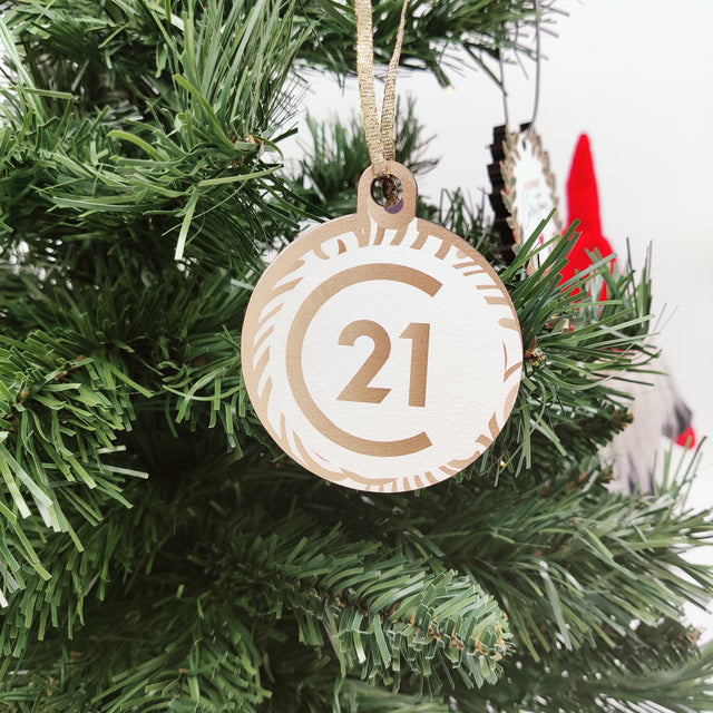 REAL ESTATE Round Logo Christmas Ornament