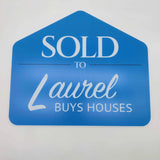 Custom Realtor Yard Sign «Sold» Blue