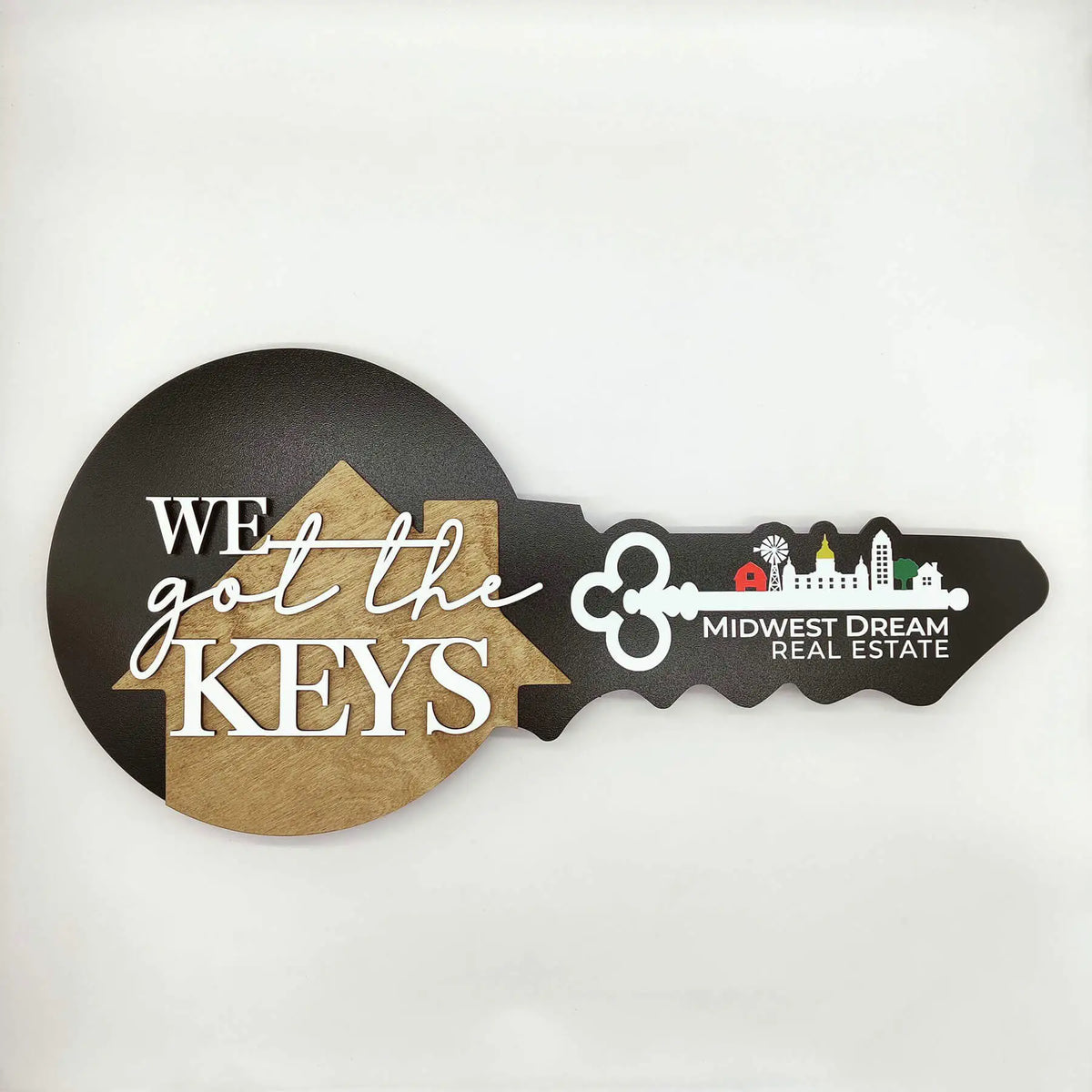 Custom Key Shaped Prop Realtor Sign 