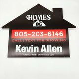 Yard Sign House Shaped Sign Blak