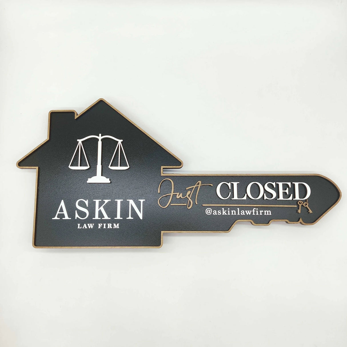 House Shaped Closing Sign "Just Closed"