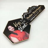 Black Key Shaped Sign with Gold Outline "Key to a New Start"