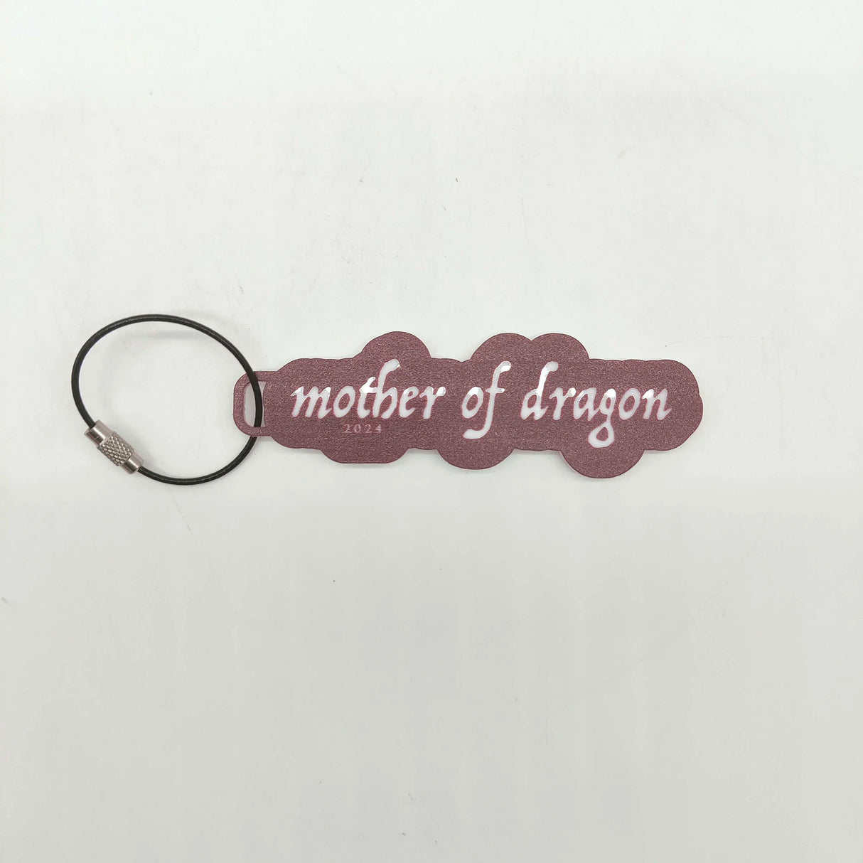 Custom KeyChain burgundy "Mother of dragon"