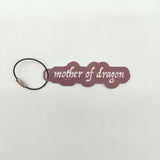 Custom KeyChain burgundy "Mother of dragon"