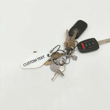 KeyChain White with custom text "Your Custom Text"