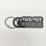 Custom KeyChain Black "Mama Jonothan Marta Oliver"