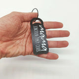 Custom KeyChain Black "Mama Jonothan Marta Oliver"