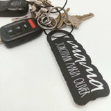 Custom KeyChain Black "Mama Jonothan Marta Oliver"