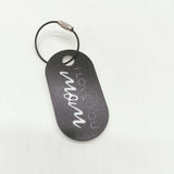 Custom KeyChain black "I love You Mom"