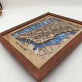 Wooden Map of any City in the World Light style "New York, NY"