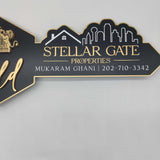 Key-Shaped Sign "Stellar Gate"