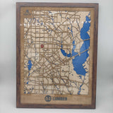 Personalized Wood Map Christmas Gift