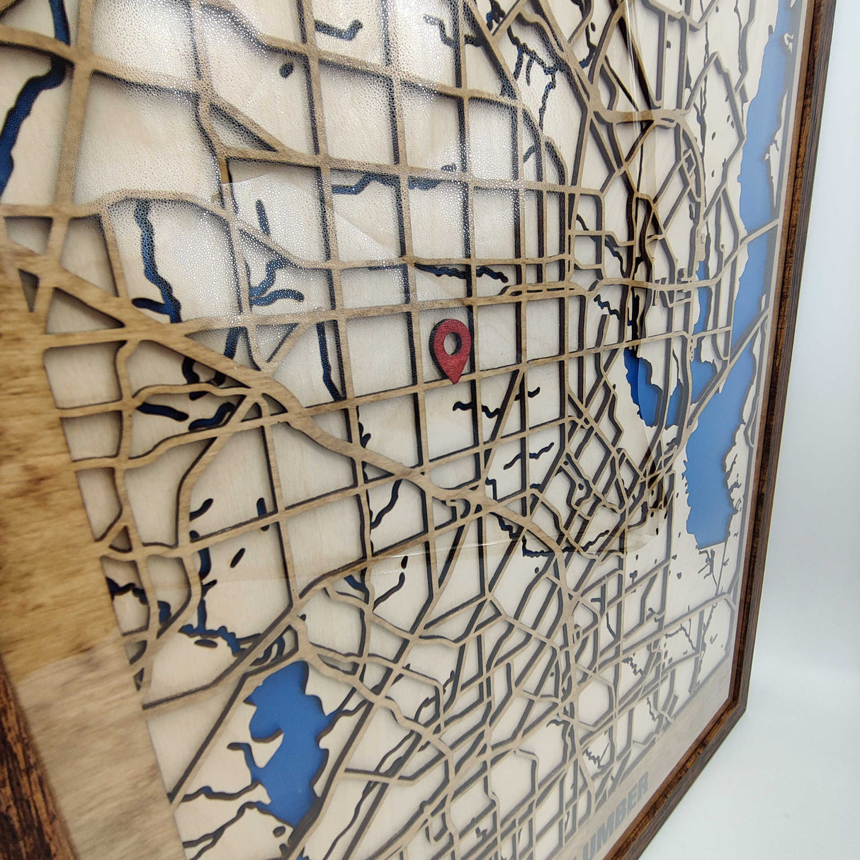 Personalized Wood Map Christmas Gift