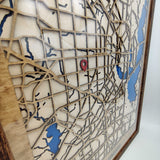 Personalized Wood Map Christmas Gift