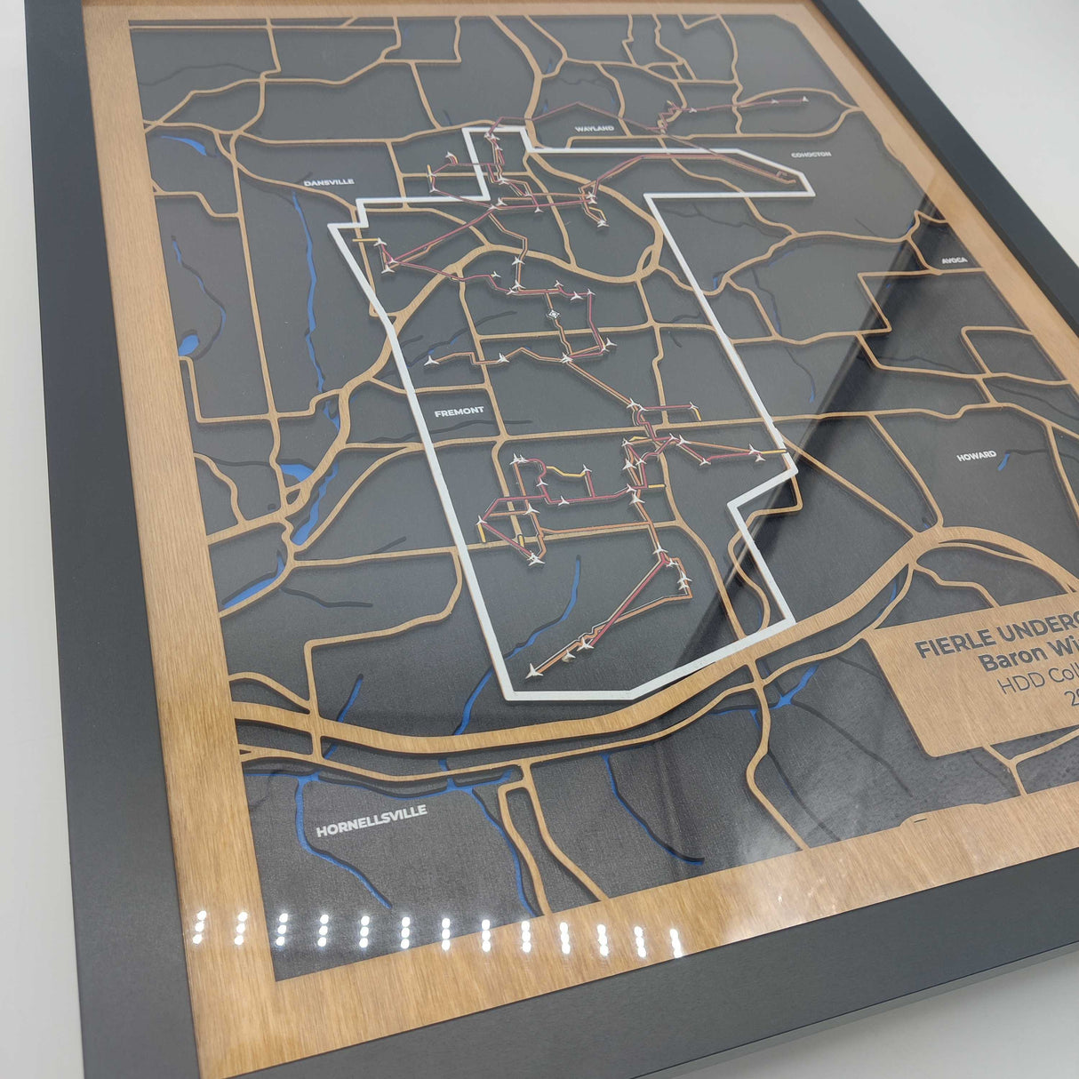 Wood Map Christmas Gift