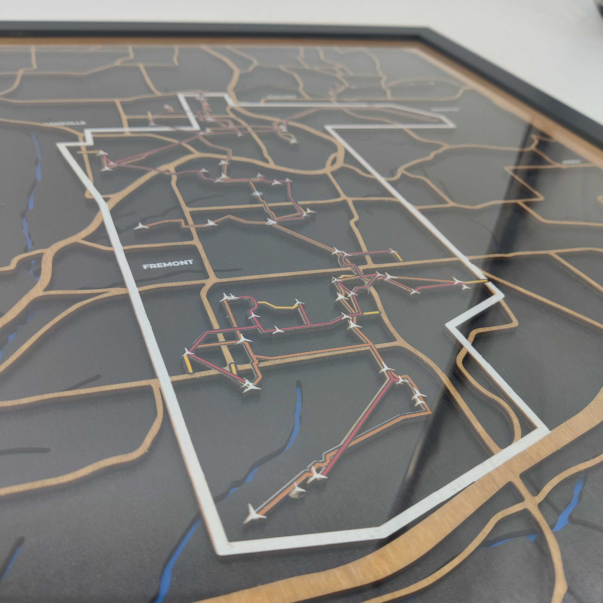 Wood Map Christmas Gift