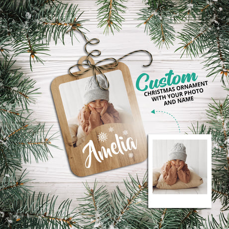 Personalized Merry Christmas Ornament With Photo