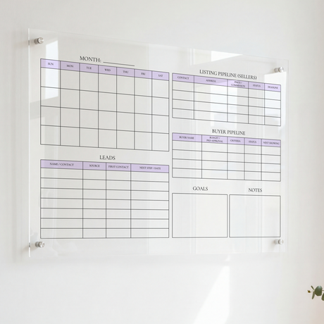Acrylic Real Estate Planner – “Listing & Buyer Pipeline”