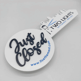 Just Closed Sign Two Lights