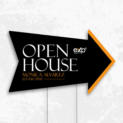 Black Open House Sign