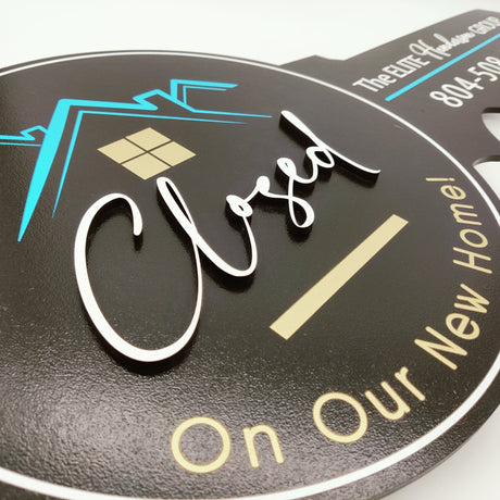 Black Round Shaped Key «Closed» - Real Estate Store