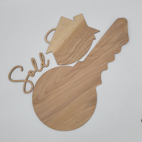 «Blank»‎ Wood Key Ready to Paint (NOT Glued) - Real Estate Store