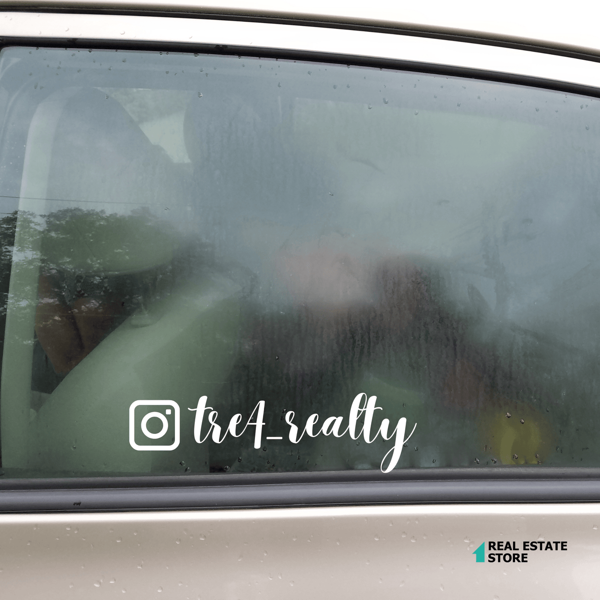 Car Decal «Instagram handle» - Real Estate Store