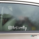 Car Decal «Instagram handle» - Real Estate Store