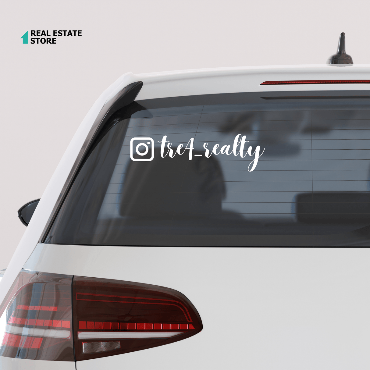 Car Decal «Instagram handle» - Real Estate Store