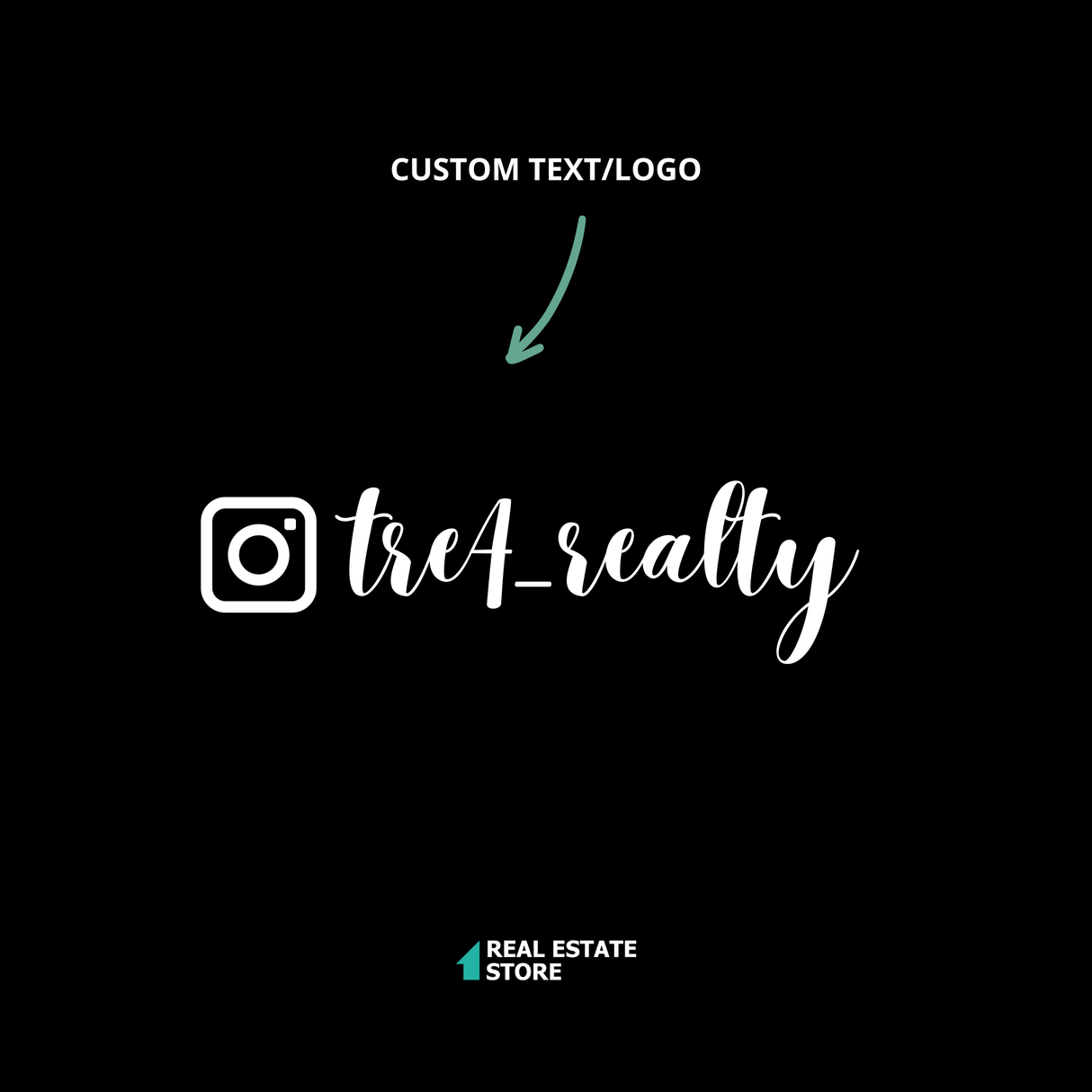 Car Decal «Instagram handle» - Real Estate Store