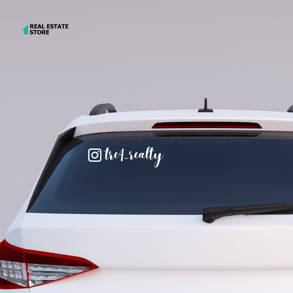 Car Decal «Instagram handle» - Real Estate Store