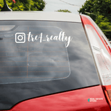 Car Decal «Instagram handle» - Real Estate Store