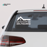 Car Decal «Name & Cell phone»‎ - Real Estate Store