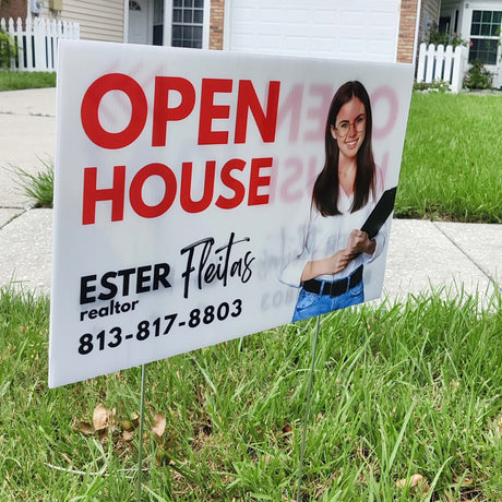 Custom Yard Sign Open House - Real Estate Store
