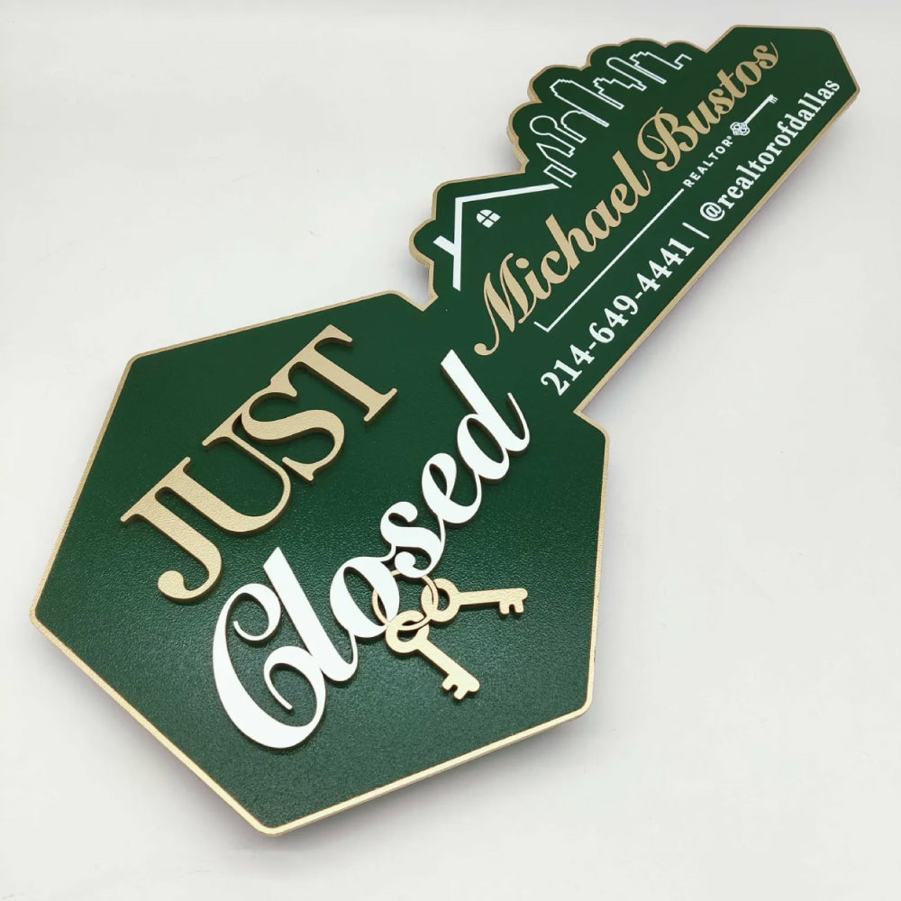 Green Realtor Sign Just Closed Hunter Green Realtor Sign – Real Estate Store