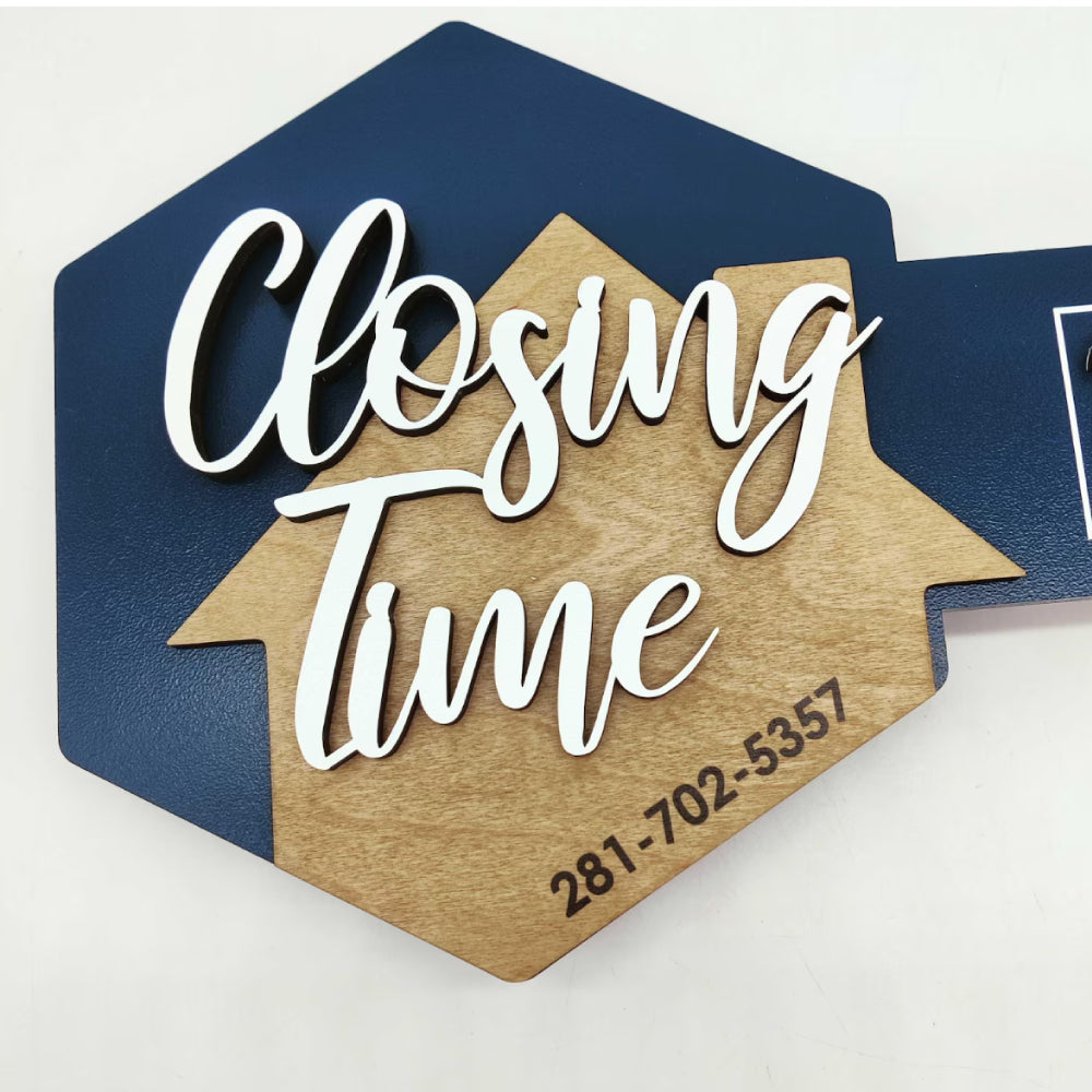 Closing Shift Sign Closing Time Realtor Sign – Real Estate Store
