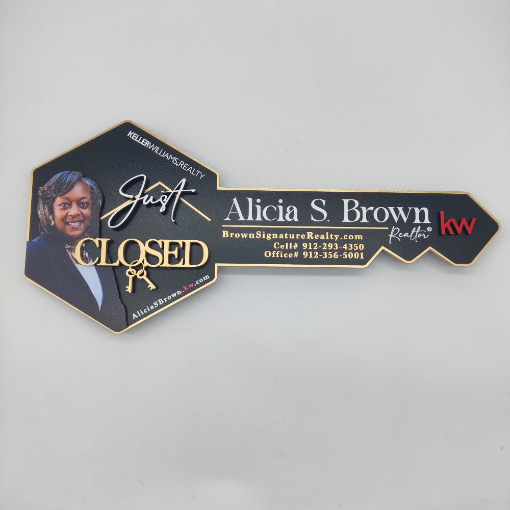 Just Closed Sign "Alicia S Brown"