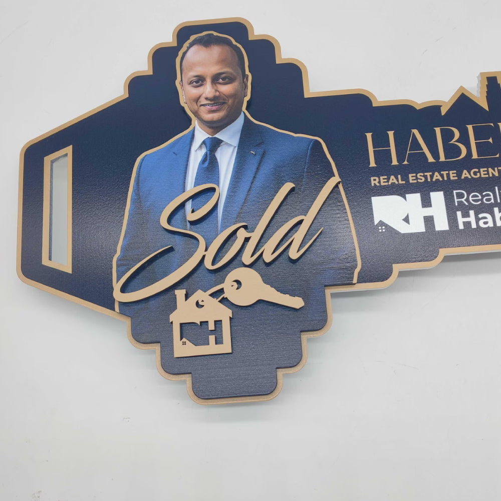 Key Property. Sign Real Estate Key Shaped Sign - Skyline Personalized Realtor Key Sign ...