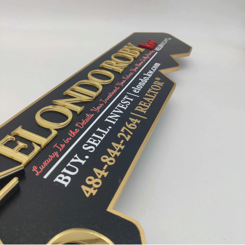 Mirrored Gold Sign for Realtors