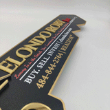 Mirrored Gold Sign for Realtors