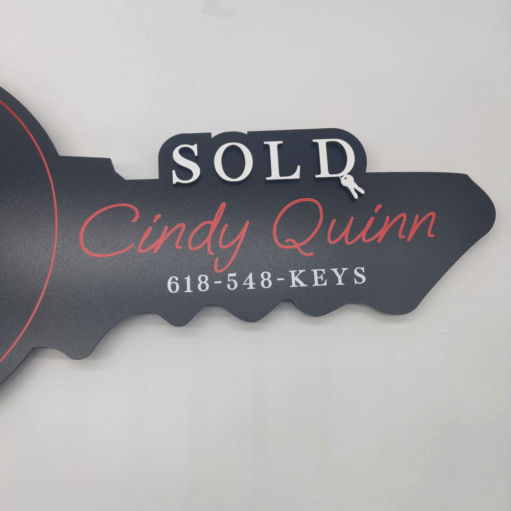 Key Property. Sign Real Estate Key Shaped Sign - Skyline Personalized Realtor Key Sign ...