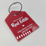 Custom Red House Key Chain for Realtor