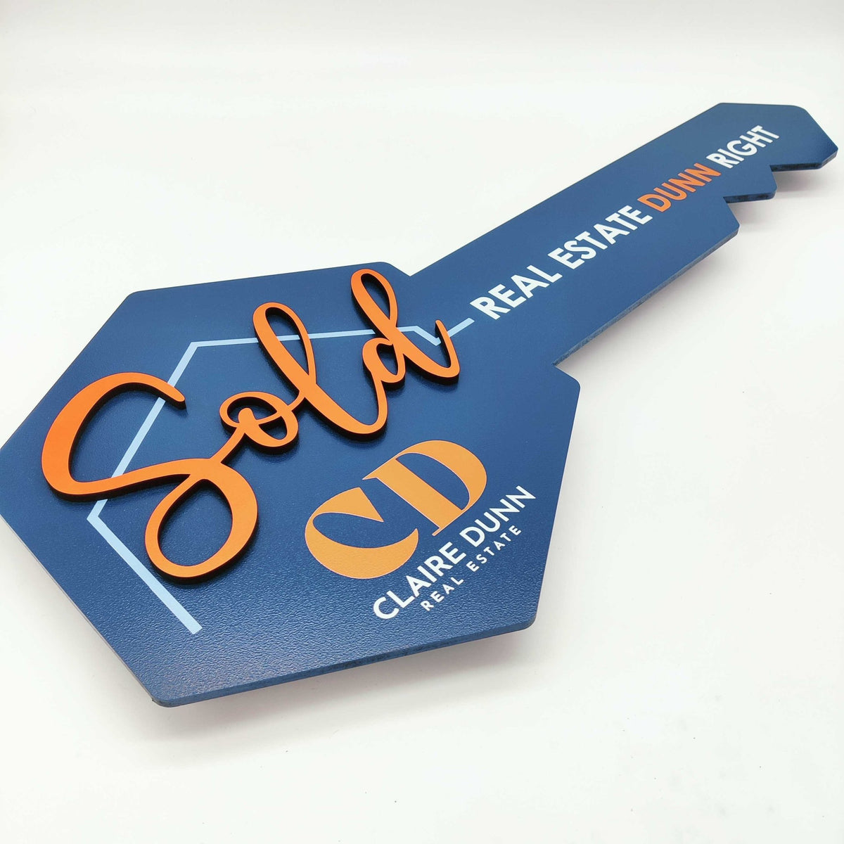 Hexagon Sold Key Shaped with a House Line – Real Estate Store