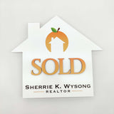 House Shaped Sign «Sold» - Real Estate Store