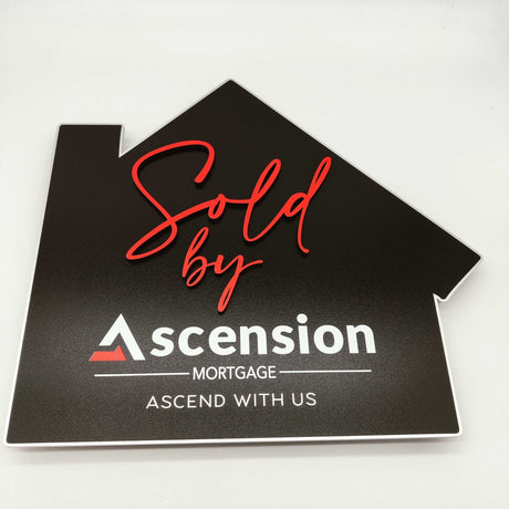 House Shaped Sold by House Sign - Real Estate Store