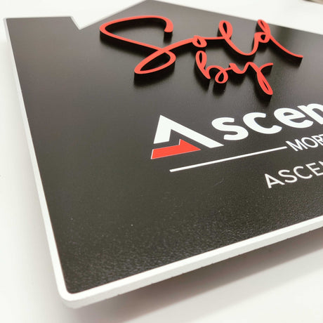 House Shaped Sold by House Sign - Real Estate Store