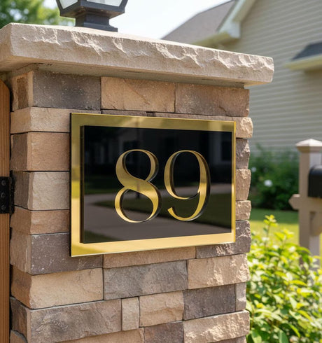 Custom Mirror House Address Signs